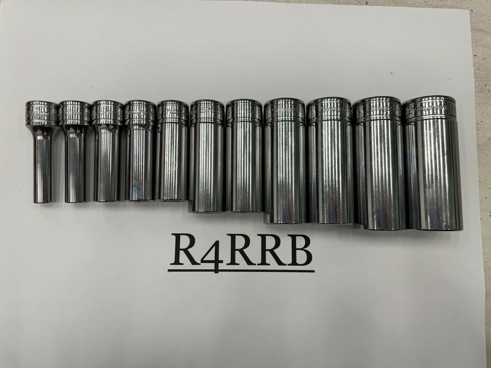 Snap-on Tools USA NEW 11pc 3/8″ Drive SAE 6 Point Deep Chrome Socket Set 211SFSY