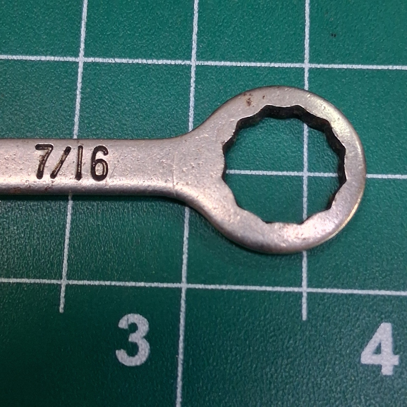 Vintage Oxwall 3/8″ x 7/16″ Chrome SAE 3.5″ Wrench