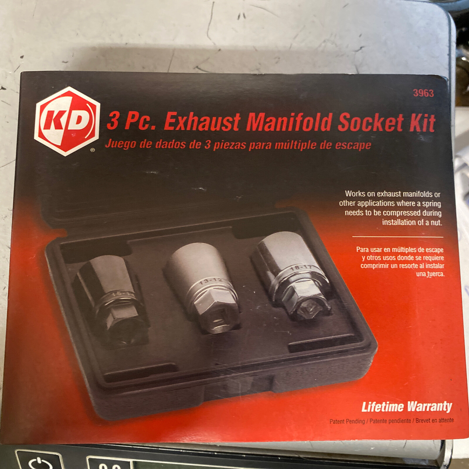KD Tools, 3pc. Exhaust Manifold Socket Kit, Part #3963
