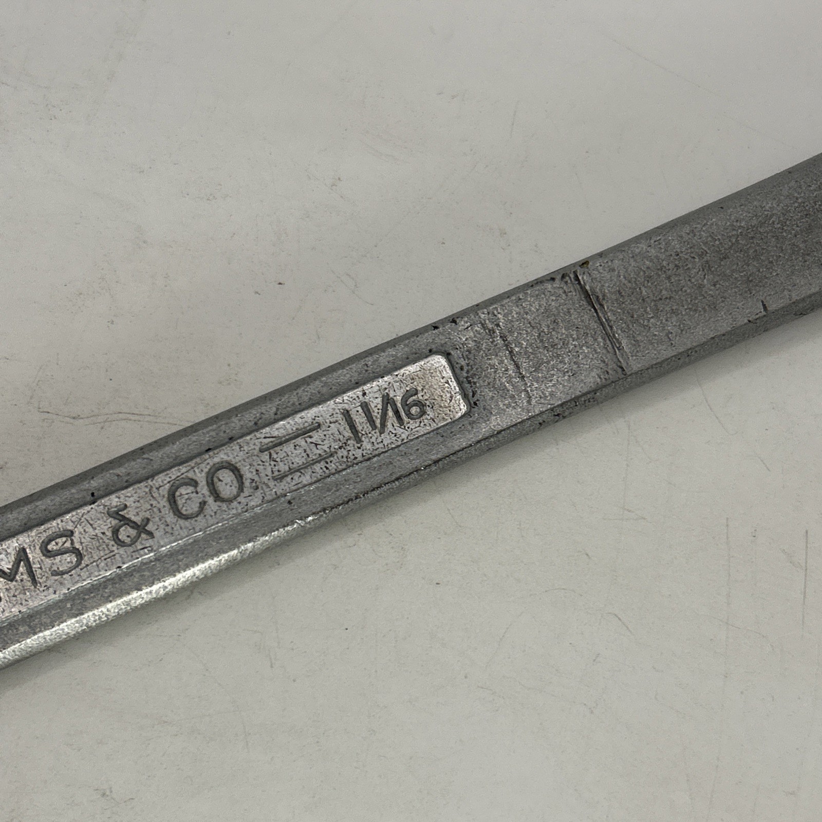 J.H. Williams & Co Superrench 1 1/16” Combination Wrench Vintage
