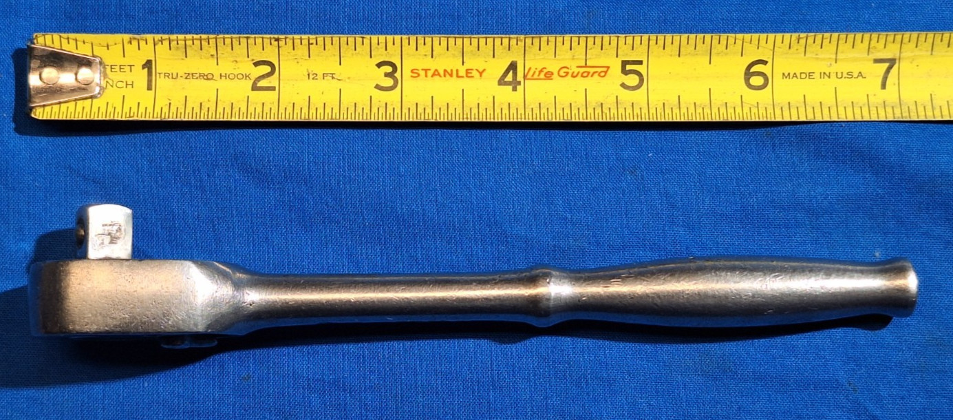 Old Logo Snap-On GF70S 7″ LONG Vintage 3/8″ drive ratchet industrial WORKING