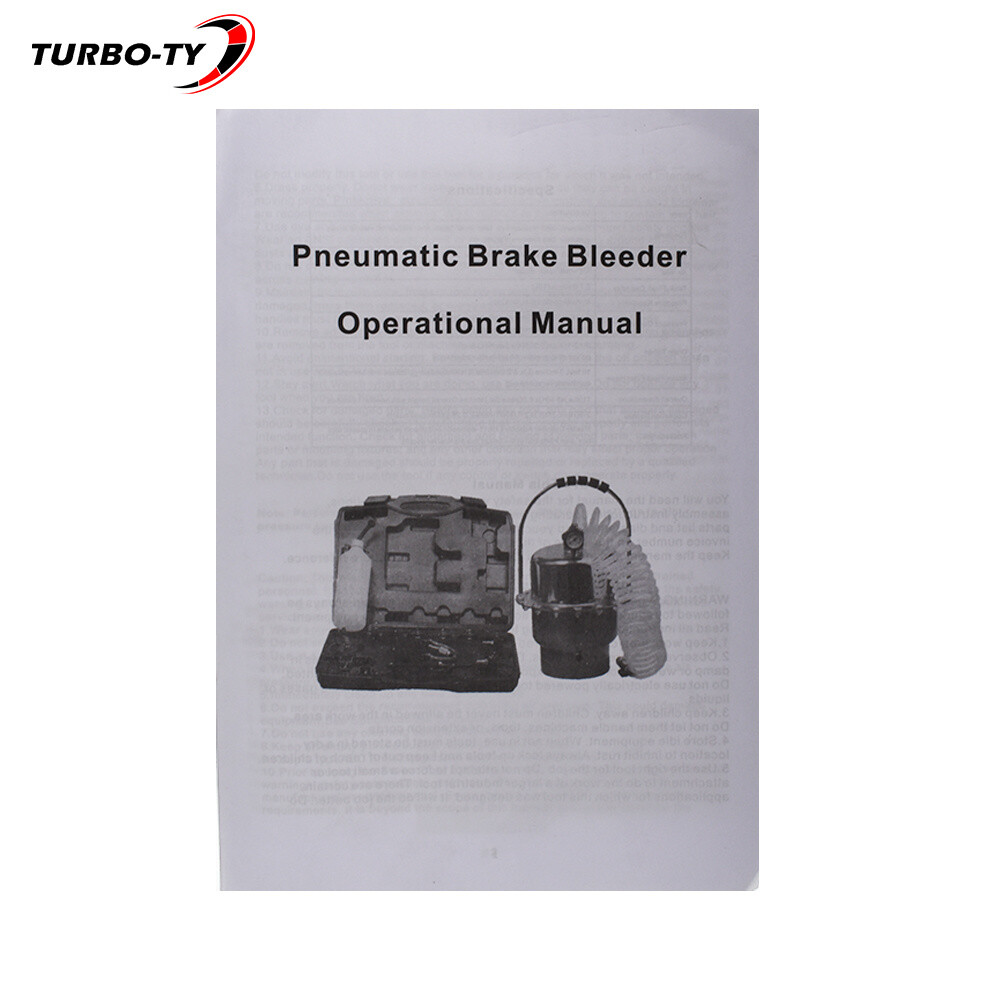 Portable Pneumatic Air Pressure Kit Brake & Clutch Bleeder Valve System Tool