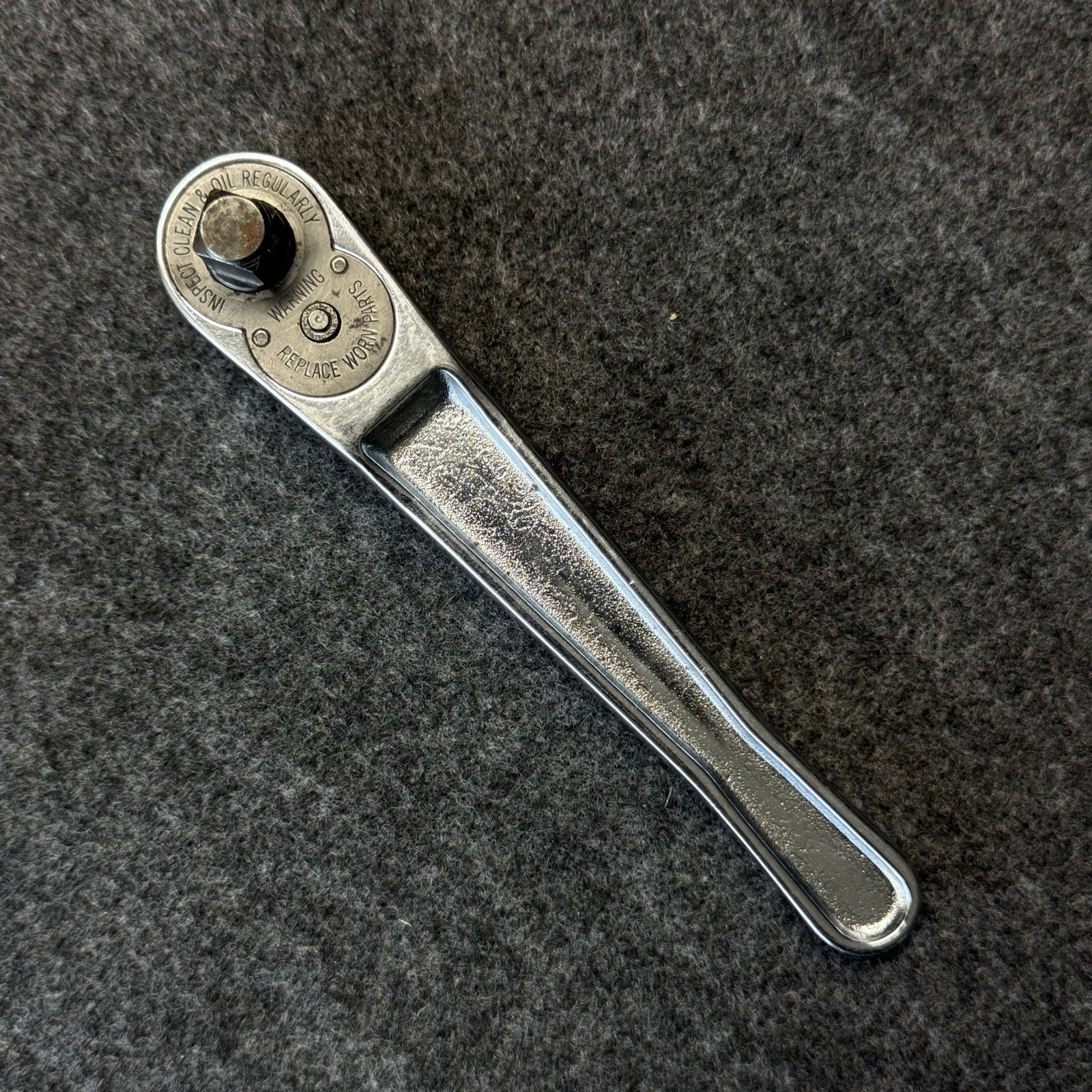 Snap-on FN720A 3/8″ Drive 6″ Long Chrome Short Handle Ratchet USA