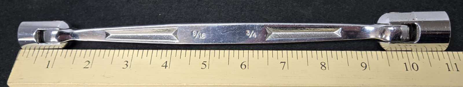 Snap-on (Unmarked) FH1824 USA 9/16 & 3/4″ Flex Head Wrench Excellent Condition