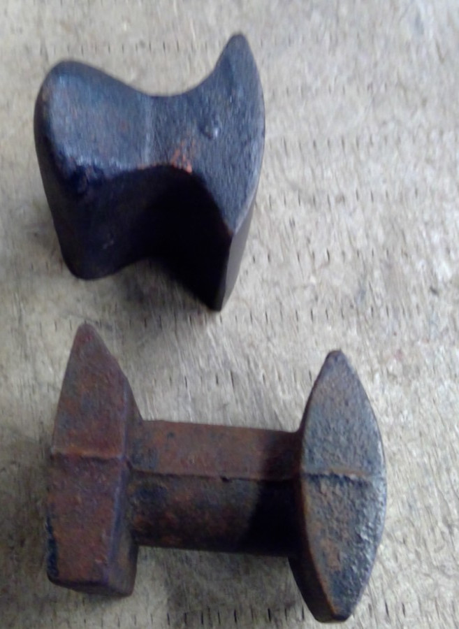 Vintage Used Auto Body Dolly Anvils 2 Piece Lot Unbranded Sheet Metal Tools