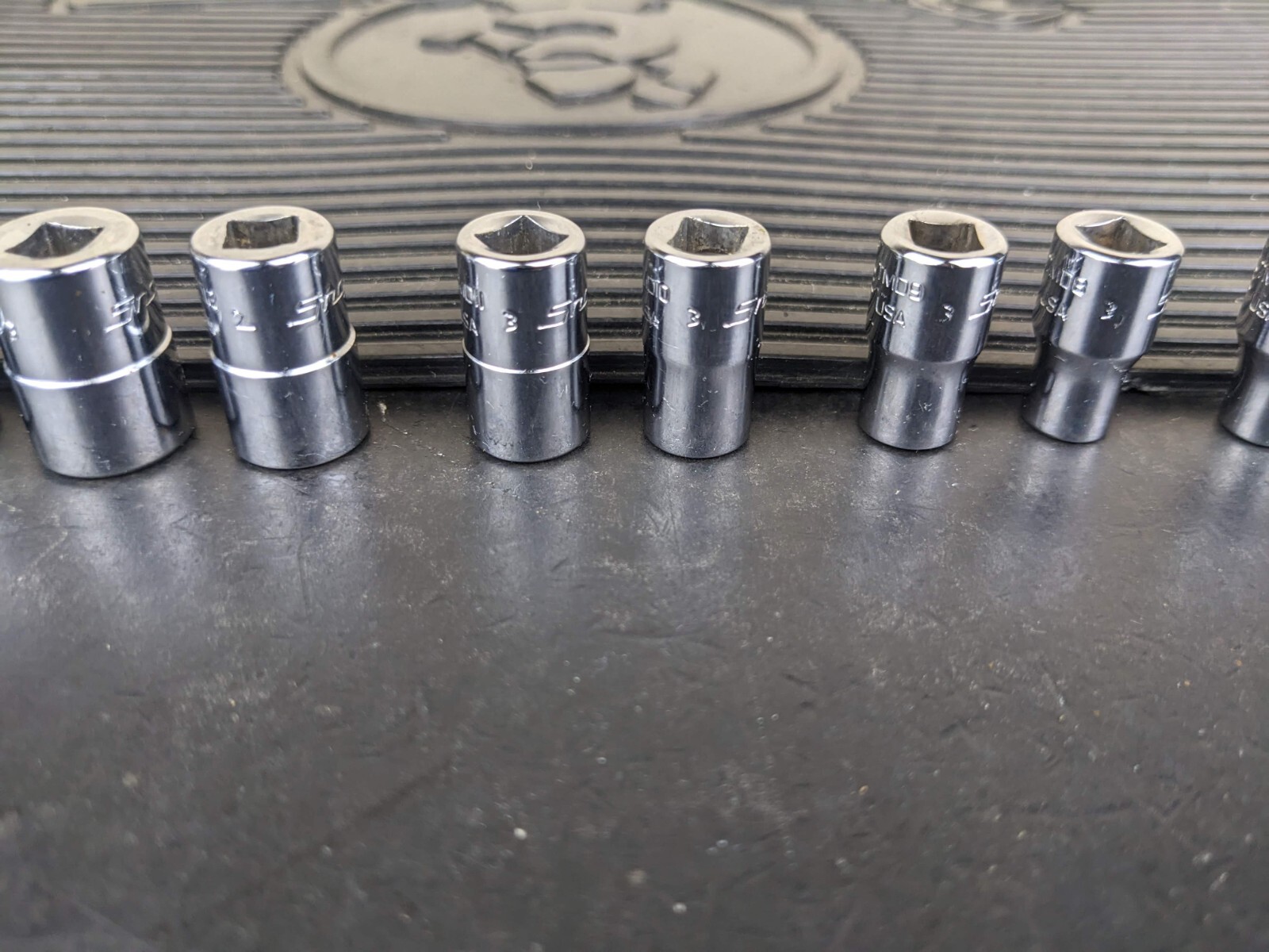 #bg107 Snap-on Tools 110TMDY USA 10pc 1/4″ Drive SAE Shallow 12pt Socket Set