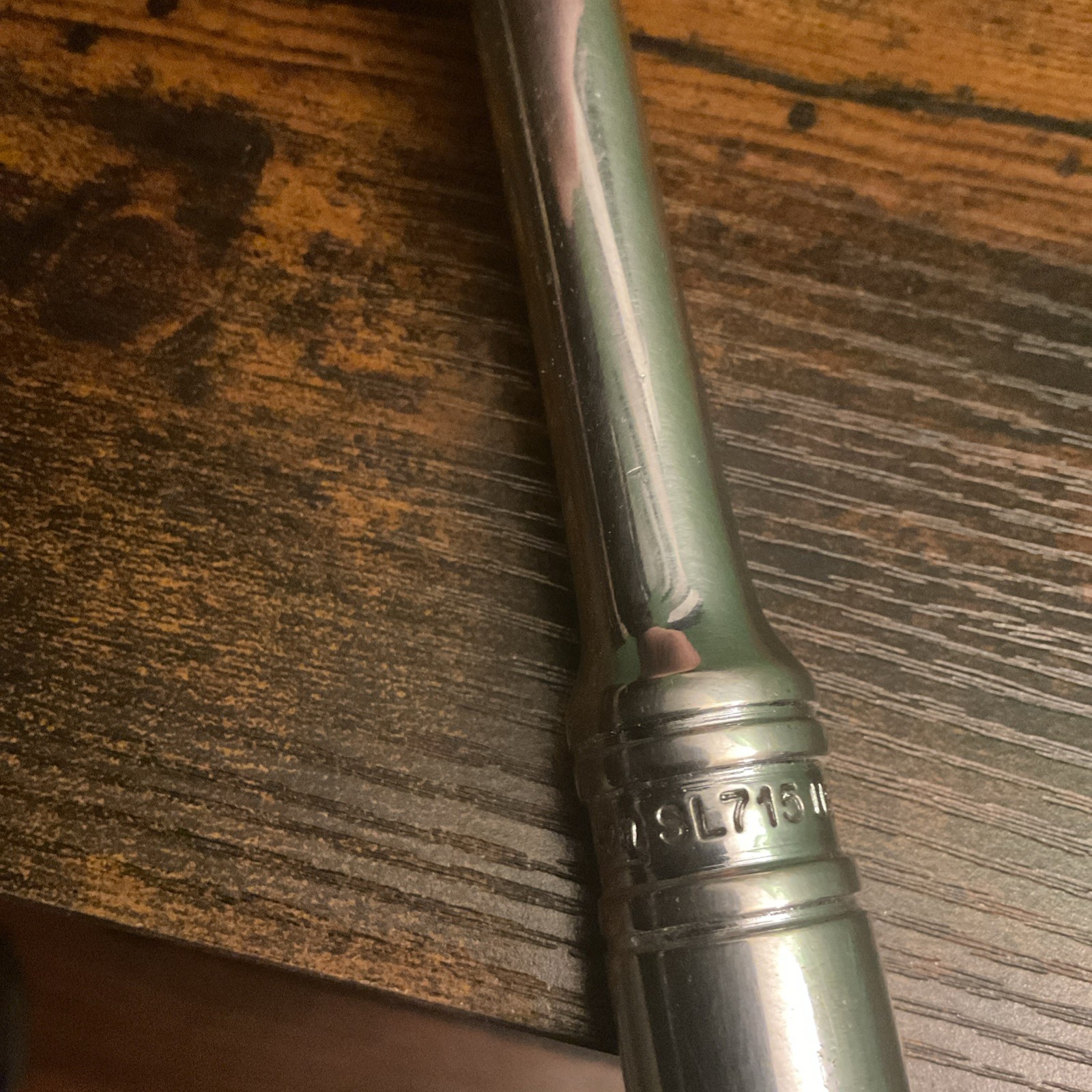 Vtg Snap On Tools SL715 1/2″ Dr Ratchet 15″ Long Lifetime Warranty From Snap-on