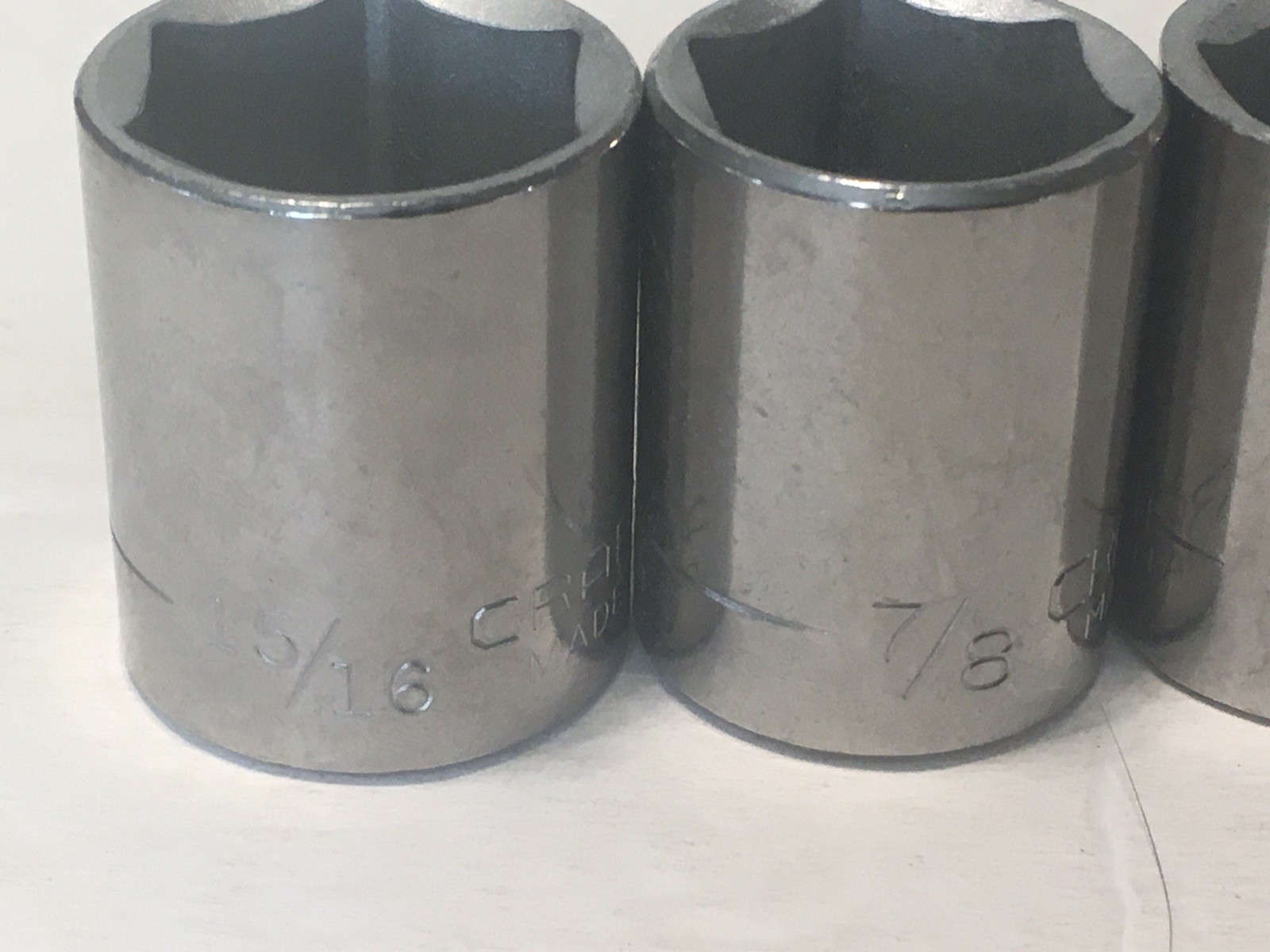 Craftsman 9 Pc Socket Set 6 Pt 1/2″ Drive G 7/16″=15/16″ 440XX USA Made