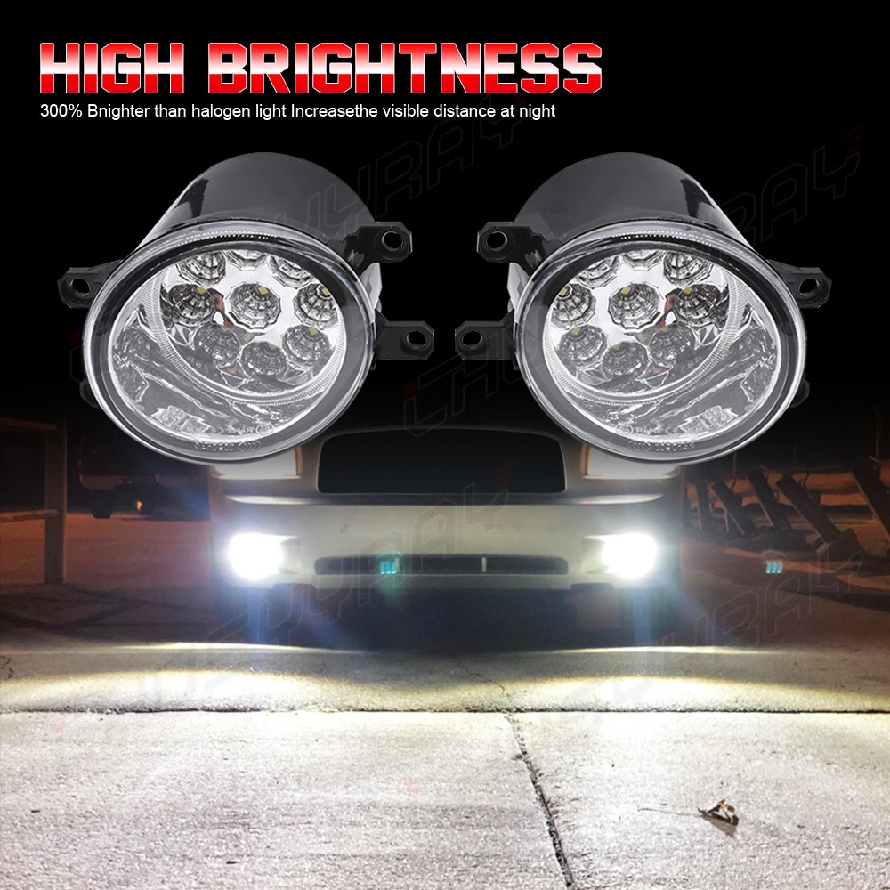 For 2011-17 Toyota Siennas Clear Lens Front LED Bumper Fog Lights Lamp Assembly