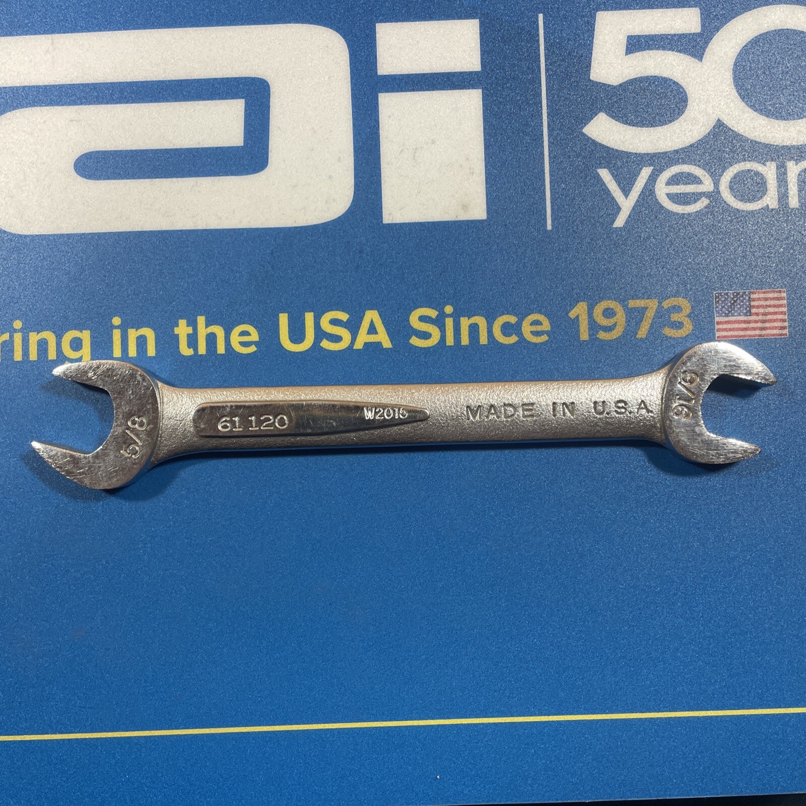 Easco No. 61 120 Double Open End Wrench Size 5/8 in x 9/16 in USA Tool