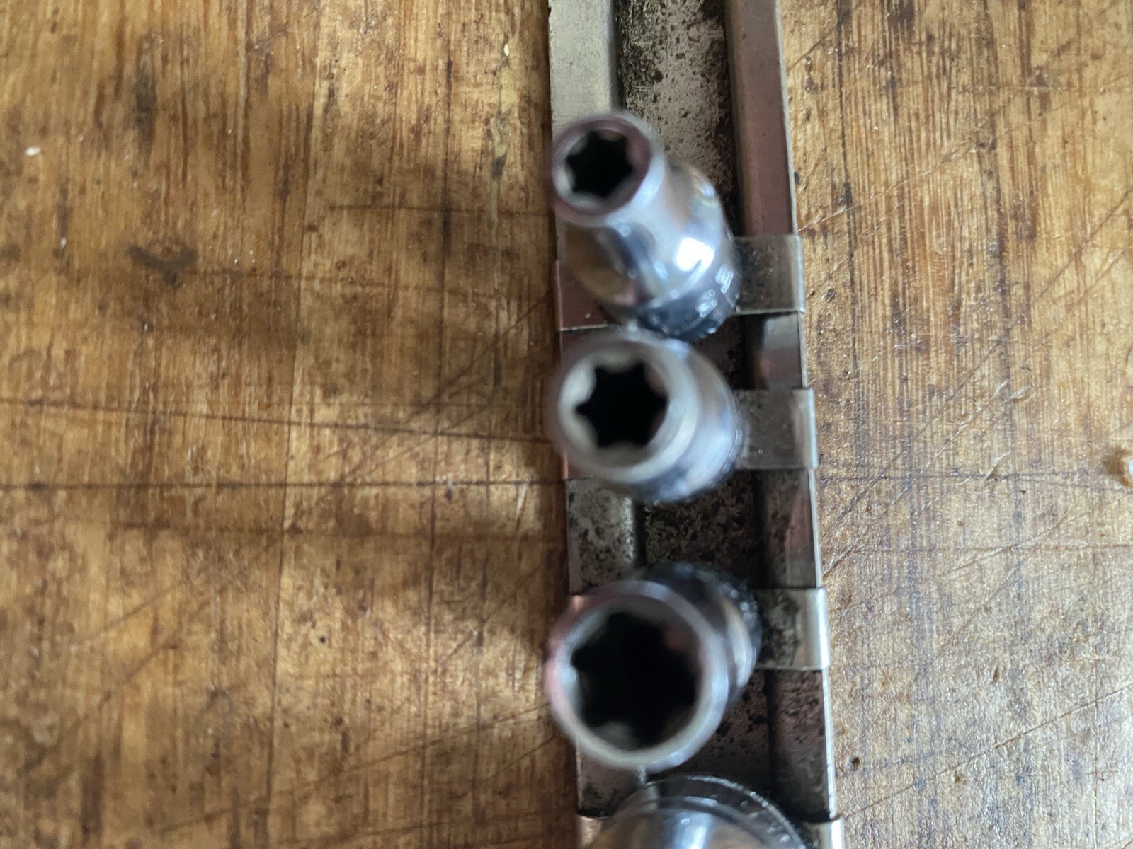 Snap On Set Of 6 Torx Drive Sockets With Organizer Rail