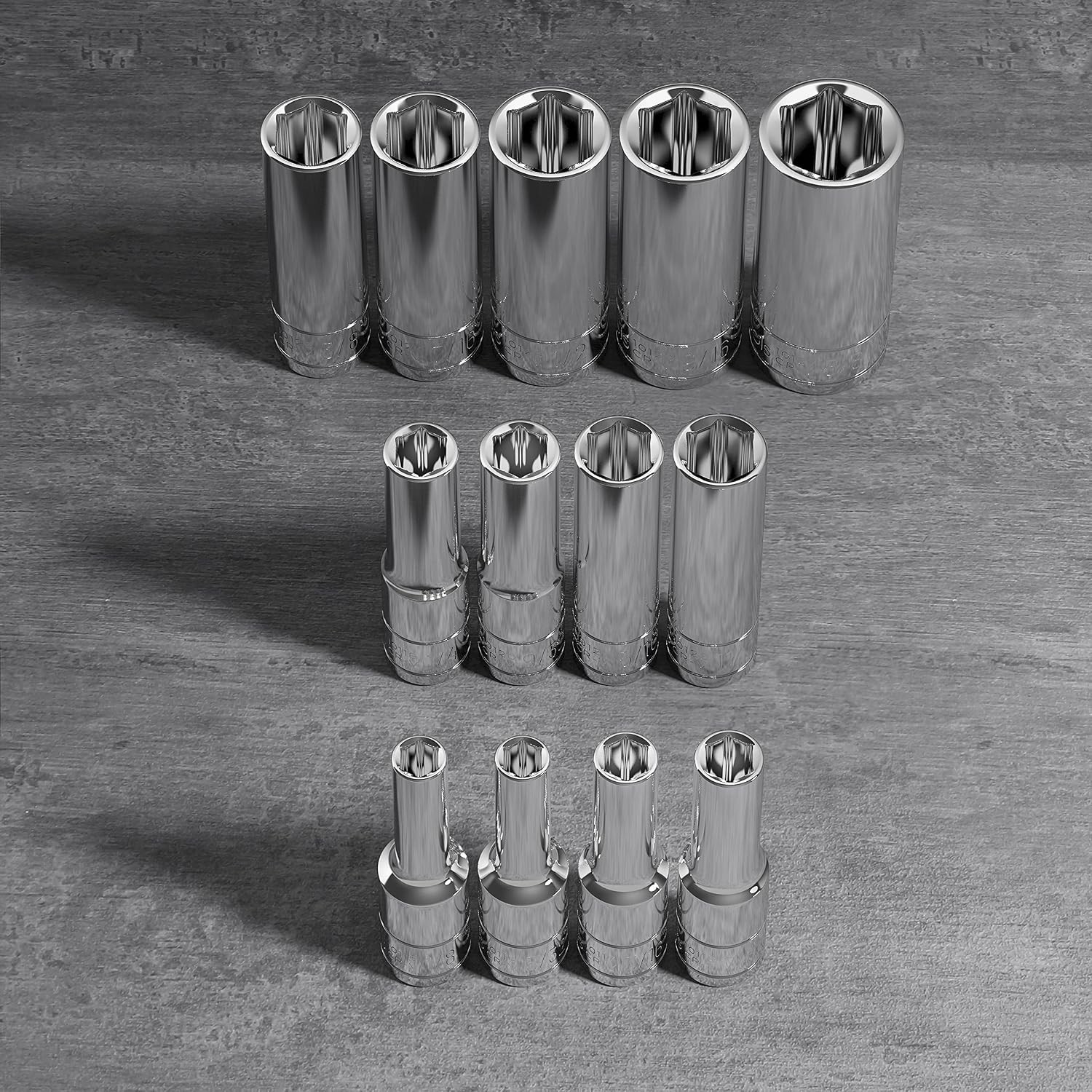 Complete 1/4-Inch Drive Chrome Socket Set – All SAE Sizes from 1/8″ to 5/8″