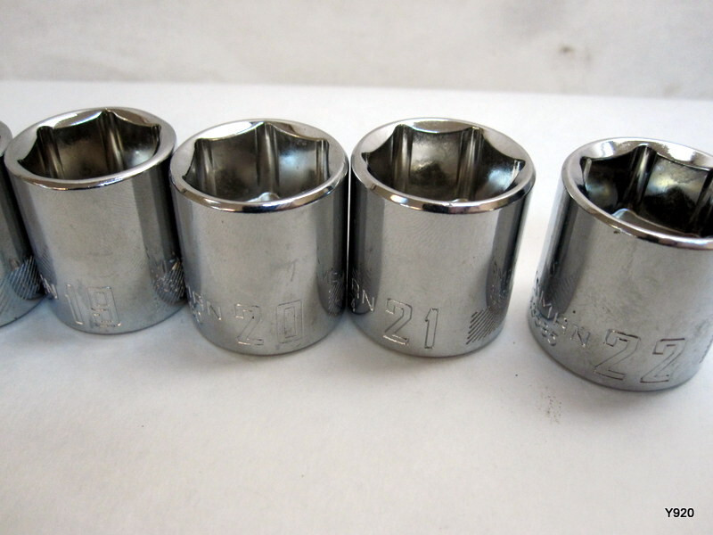 Craftsman set of 17pcs 6 point 6-22mm