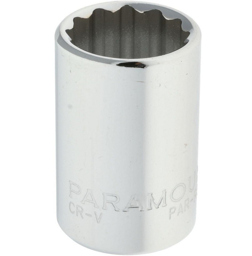 New Paramount, 3/8″ Drive, 11/16″ AF, 12 Point, CR-V Standard Socket, Taiwan