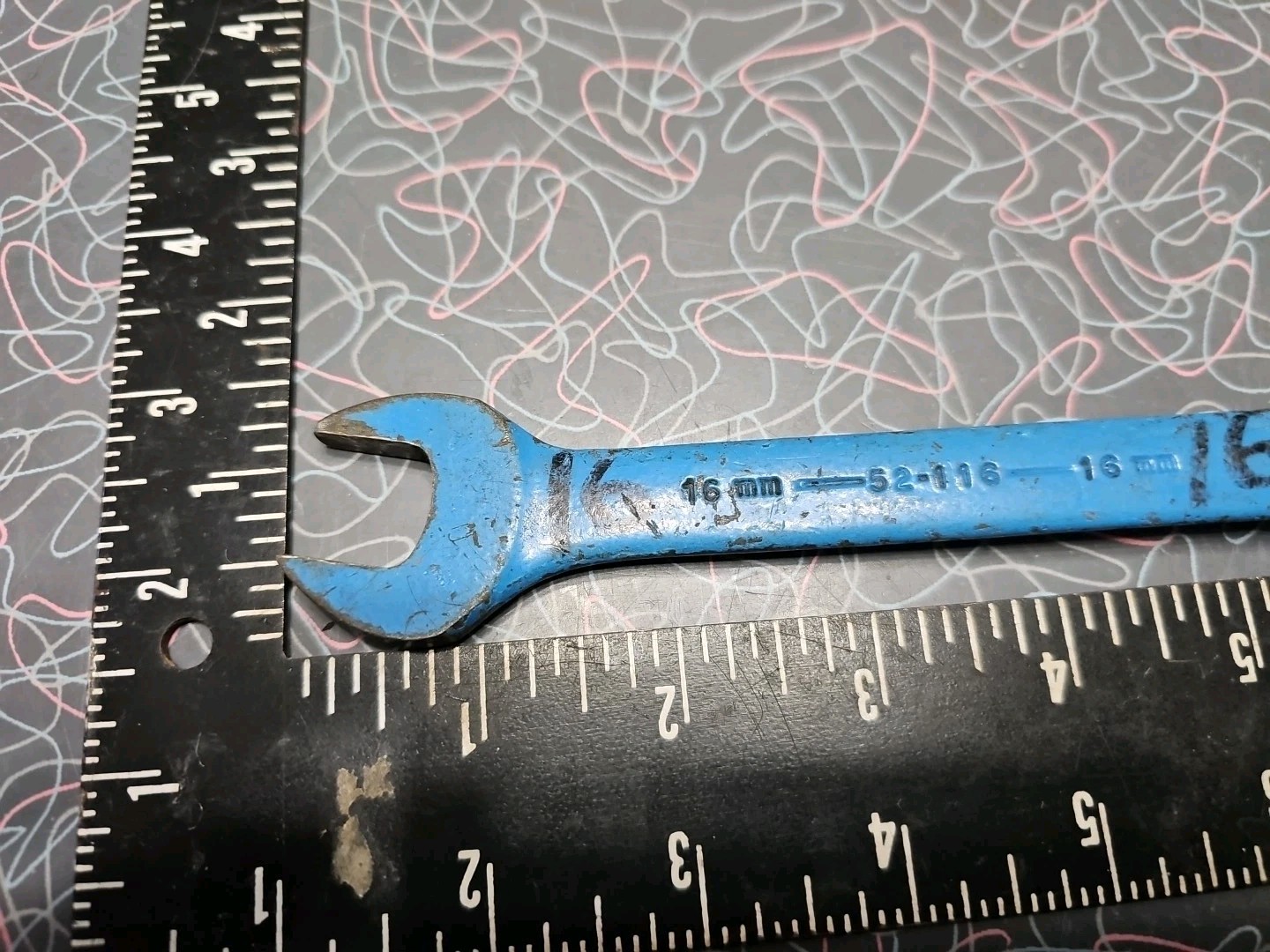 Armstrong 52-116 16mm 12 Pt Painted Blue Combination Wrench USA ARMALOY