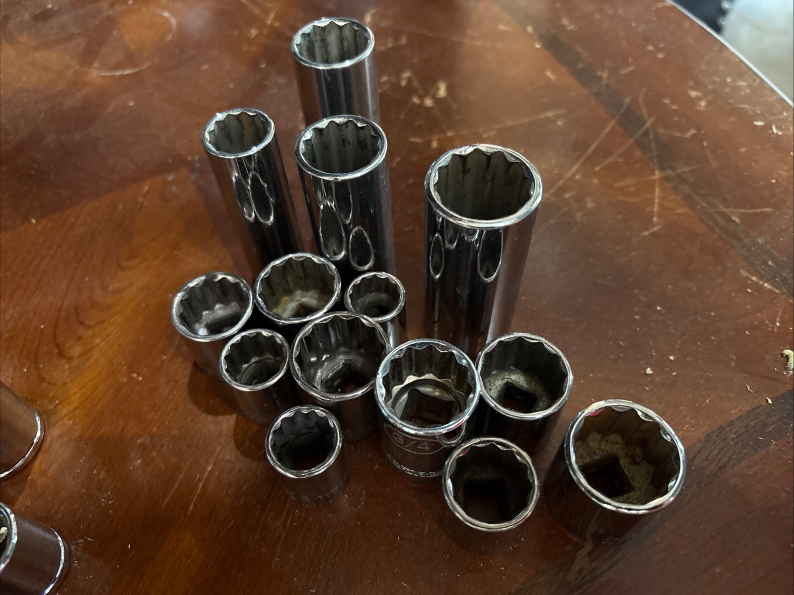 Sockets Assorted Drive Sockets for Hand Tools Used Lot 40 6 & 12 Pt