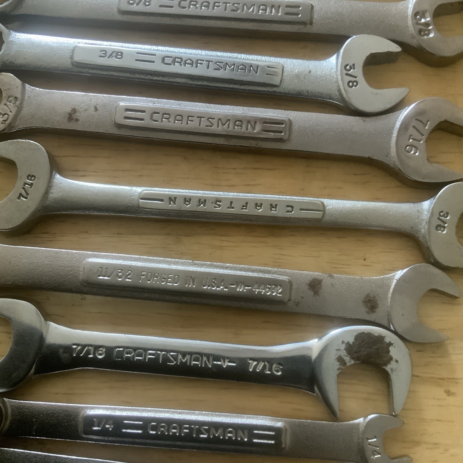 Craftsman USA Vintage Mixed LOT OF 17 SAE Wrench Set
