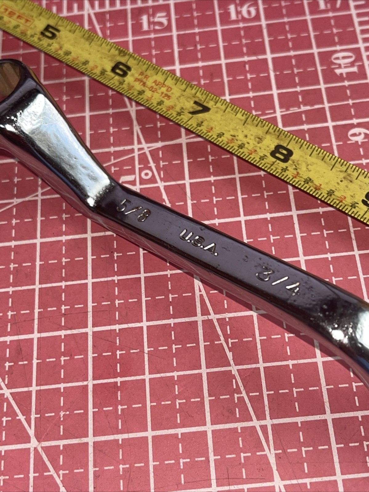 NOS Duro Indestro USA 743a 5/8 X 3/4 In SAE 12 Point Box End Wrench 5/8” Stubby