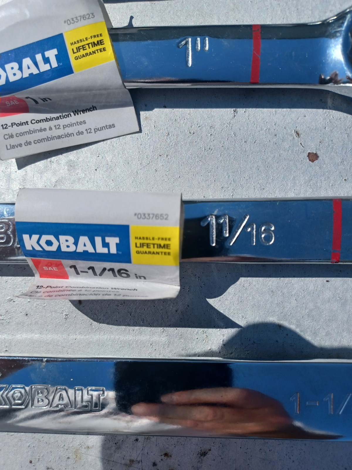 Kobalt SAE 9pc Wrench – 1-1/4, 1-3/16, 1-1/8, 1-1/16, 1, 15/16, 7/8, 11/16, 3/4