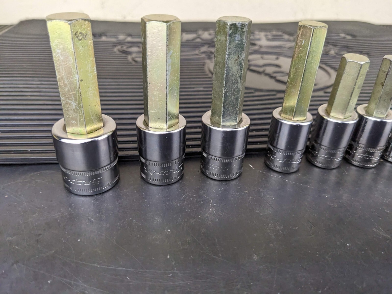 #be218 Snap-On 11pc Metric Hex Allen Socket Set 3/8″ Drive 4mm to 14mm 211EFAMY