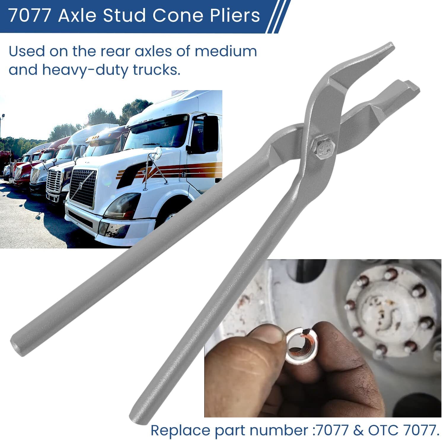 Axle Stud Cone Pliers Rear Axle Removal Tool 7077 for Medium Heavy Duty Trucks