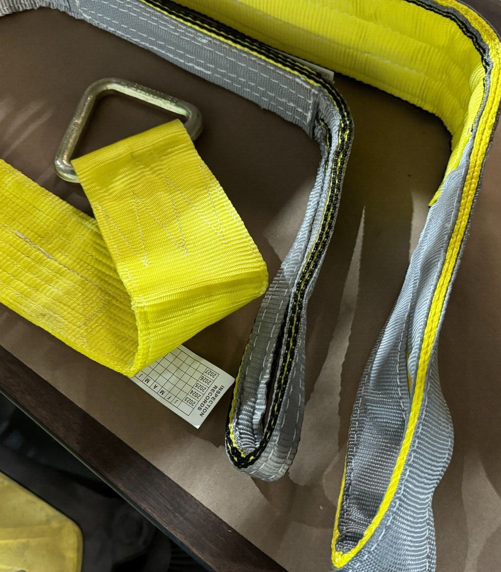 AUTO BODY PULLING SLING set 4×48 2×36 4X30 W/PEASR RINGS HEAVY DUTY BEST VALUE