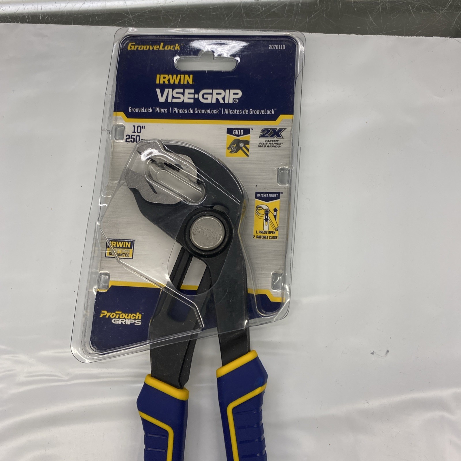 Irwin Industrial 2078110 GrooveLock 10″ V Jaw Pliers Brand New