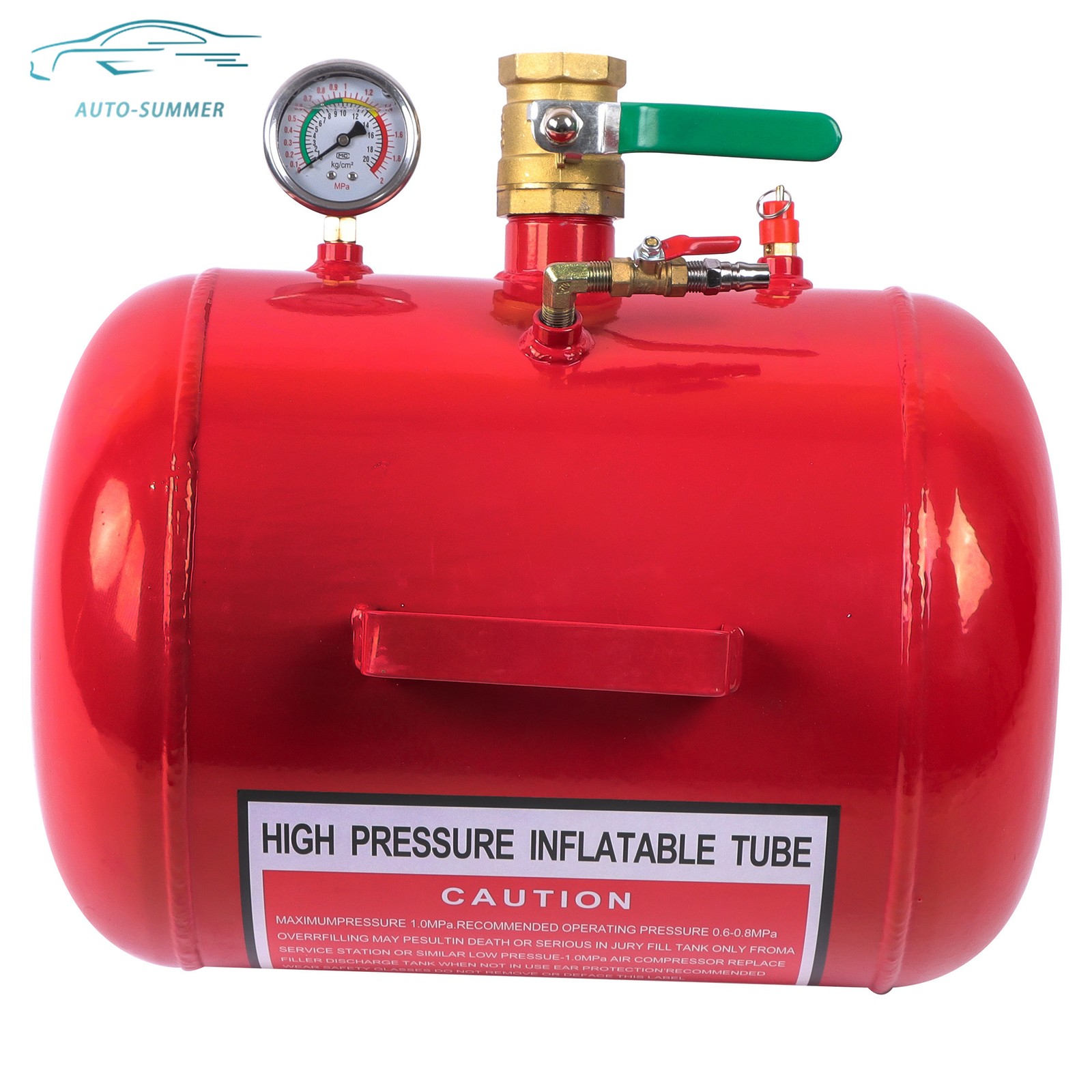 7.5 Gallon Air Tire Bead Blaster Seater Wheel Seating Tool Inflator Tank Red