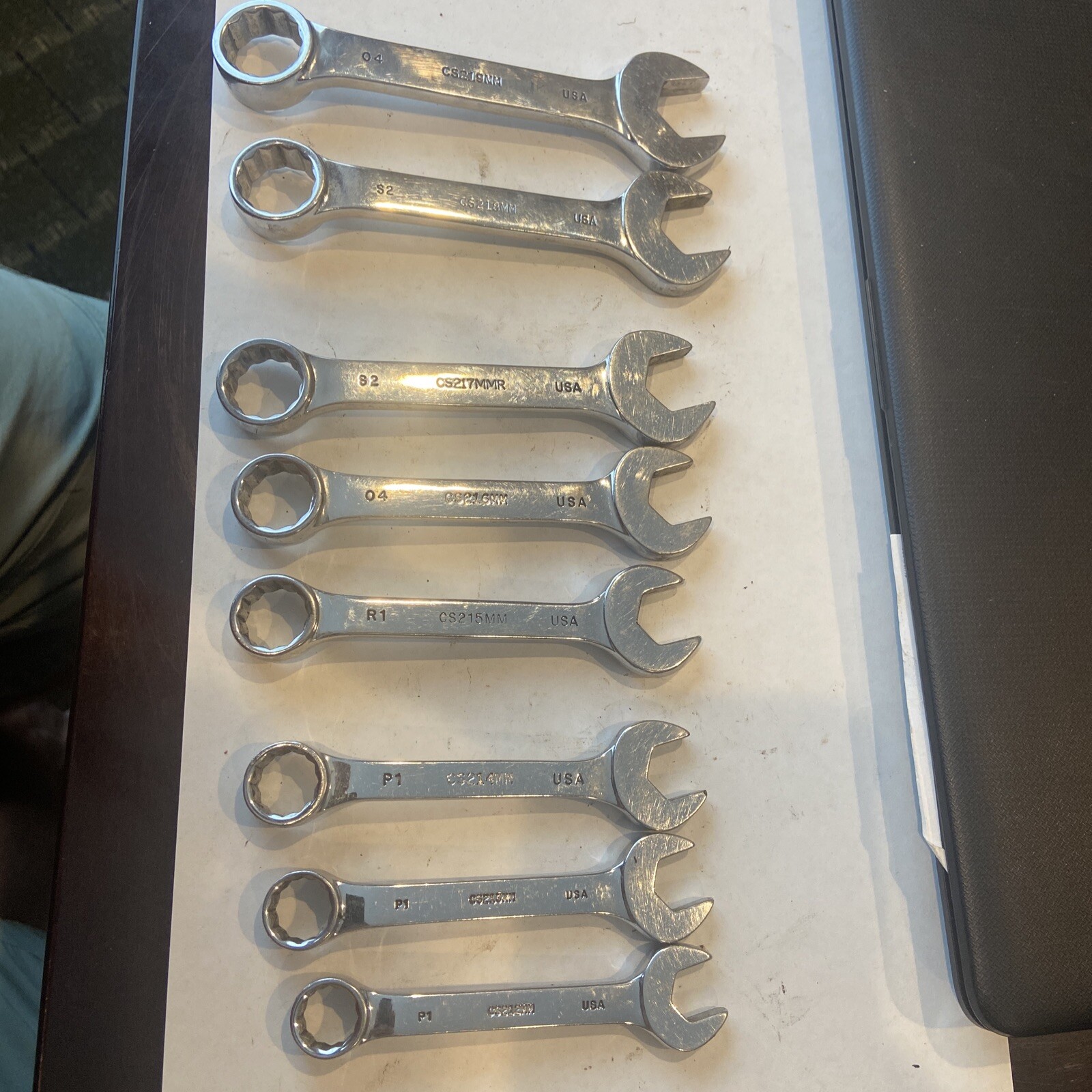 MAC TOOLS METRIC 12-POINT SHORT COMBINATION WRENCH SET 8pcs 12mm Thru 19mm