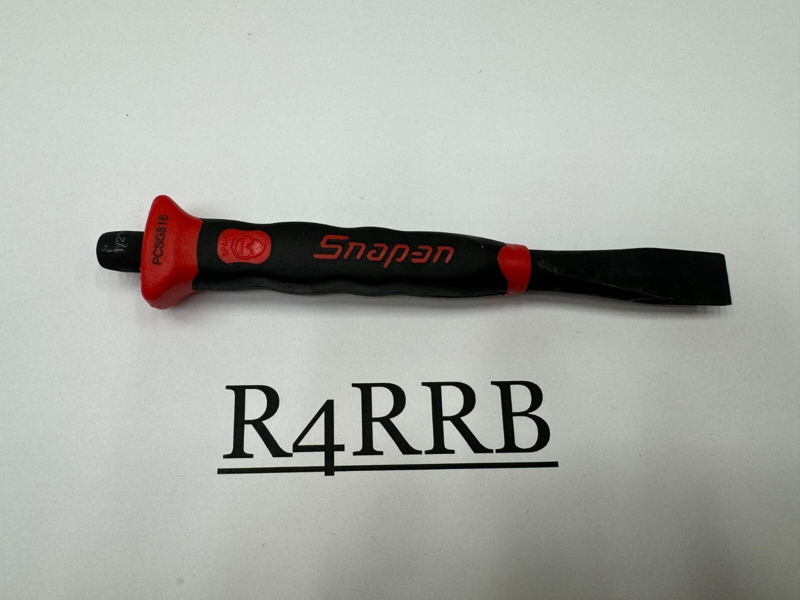 Snap-on Tools SPAIN NEW RED Soft Grip 1/2″ Flat Edge Chisel PCSG816R