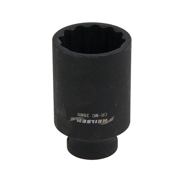 1/2″ Drive 39mm Deep Impact Socket 12 Point Bi Hex Design Neilsen