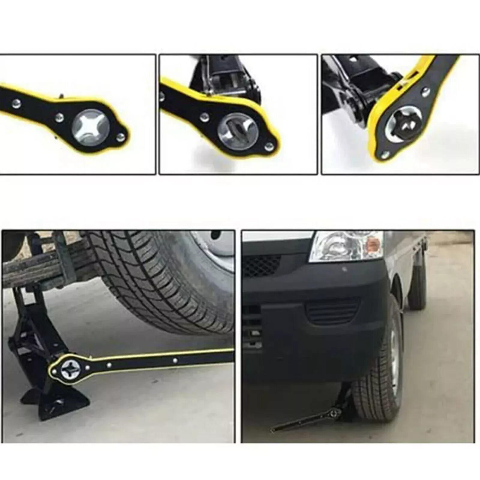 Auto Labor-Saving Car Scissor Jack Ratchet Wrench Garage Tire Wheel Lug Wrench