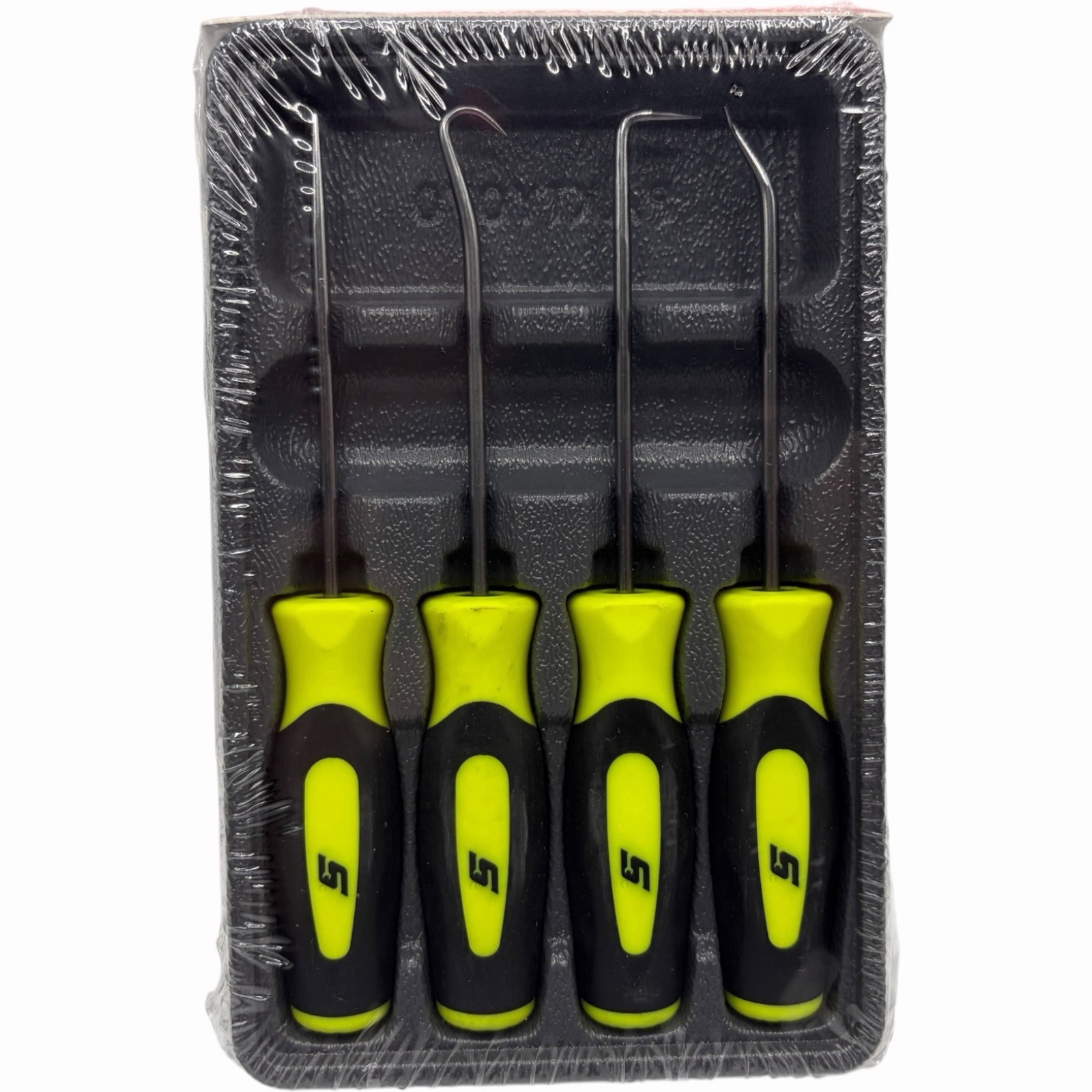 Snap On Tools Mini Pocket Pick Awl Set 4 piece High Vis 6 inch Straight Bent 90