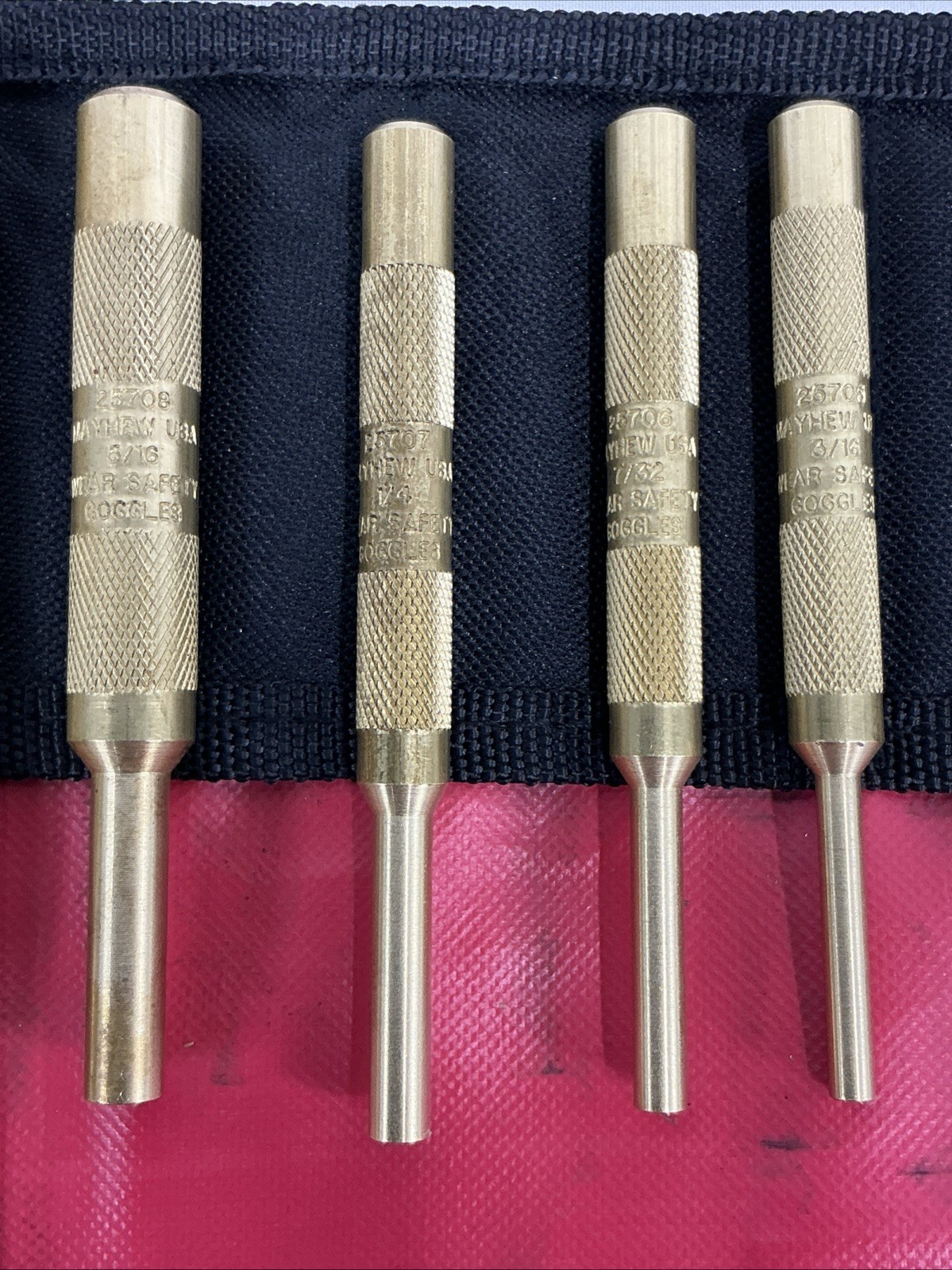 New Mayhew Steel Products 67012 12 Piece Brass Punch & Scraper Sae Set