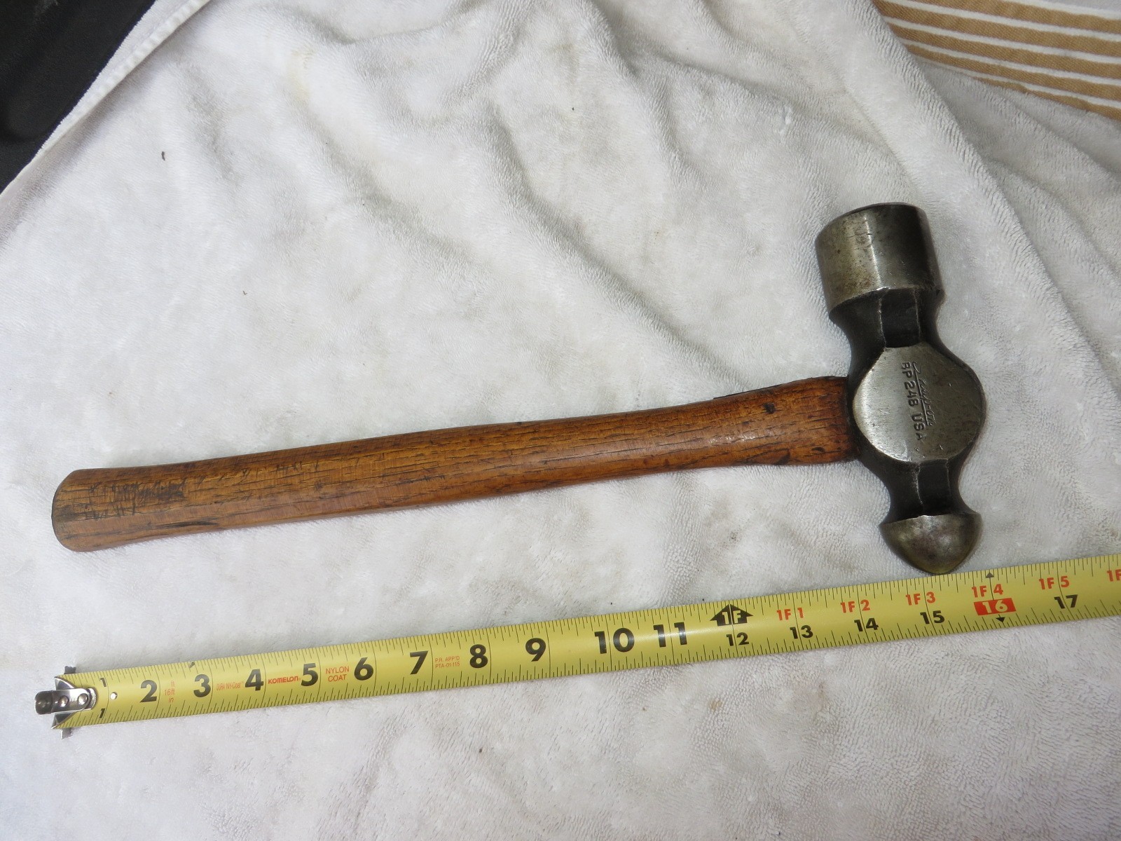 Snap-On Ball Peen Hammer BP 248 USA 48 oz Octagonal Handle Vintage Mechanic Tool