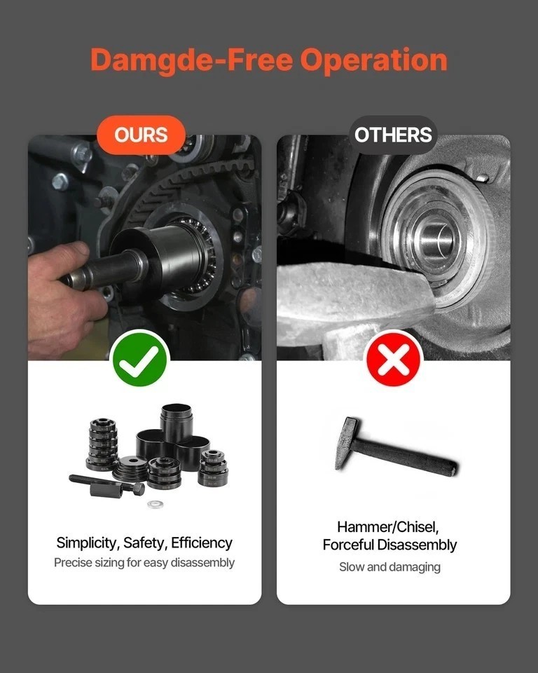 Front Wheel Bearing Press Kit Drive Bearing Removal & Installation 23 PCS