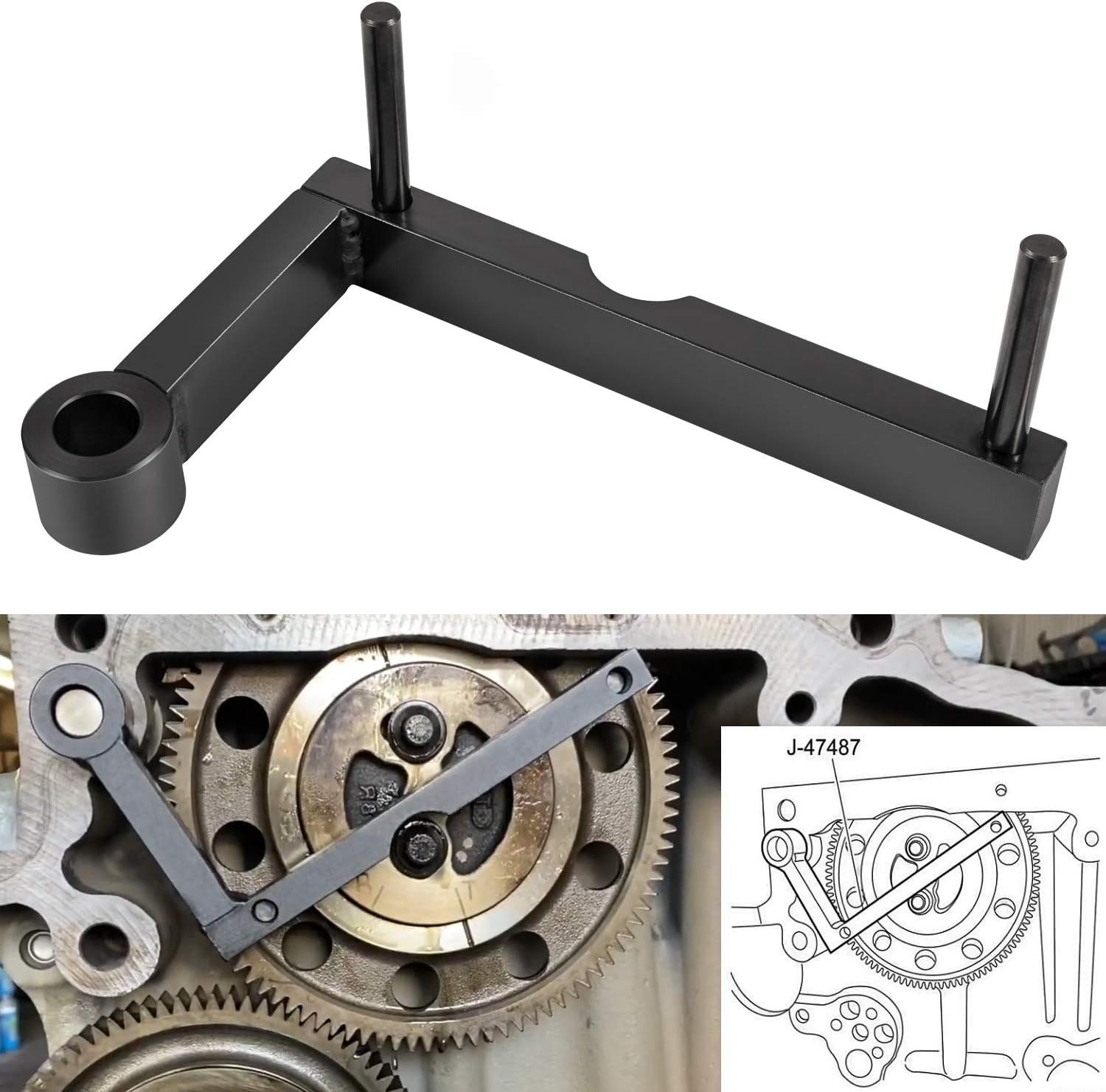 For Detroit Diesel DD13 DD15 Idler 3 Cantilever Gear Timing Tool J-47487
