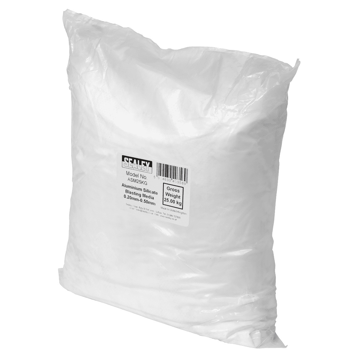 Sealey ASM25KG Aluminium Silicate Blasting Media 0.20mm-0.50mm