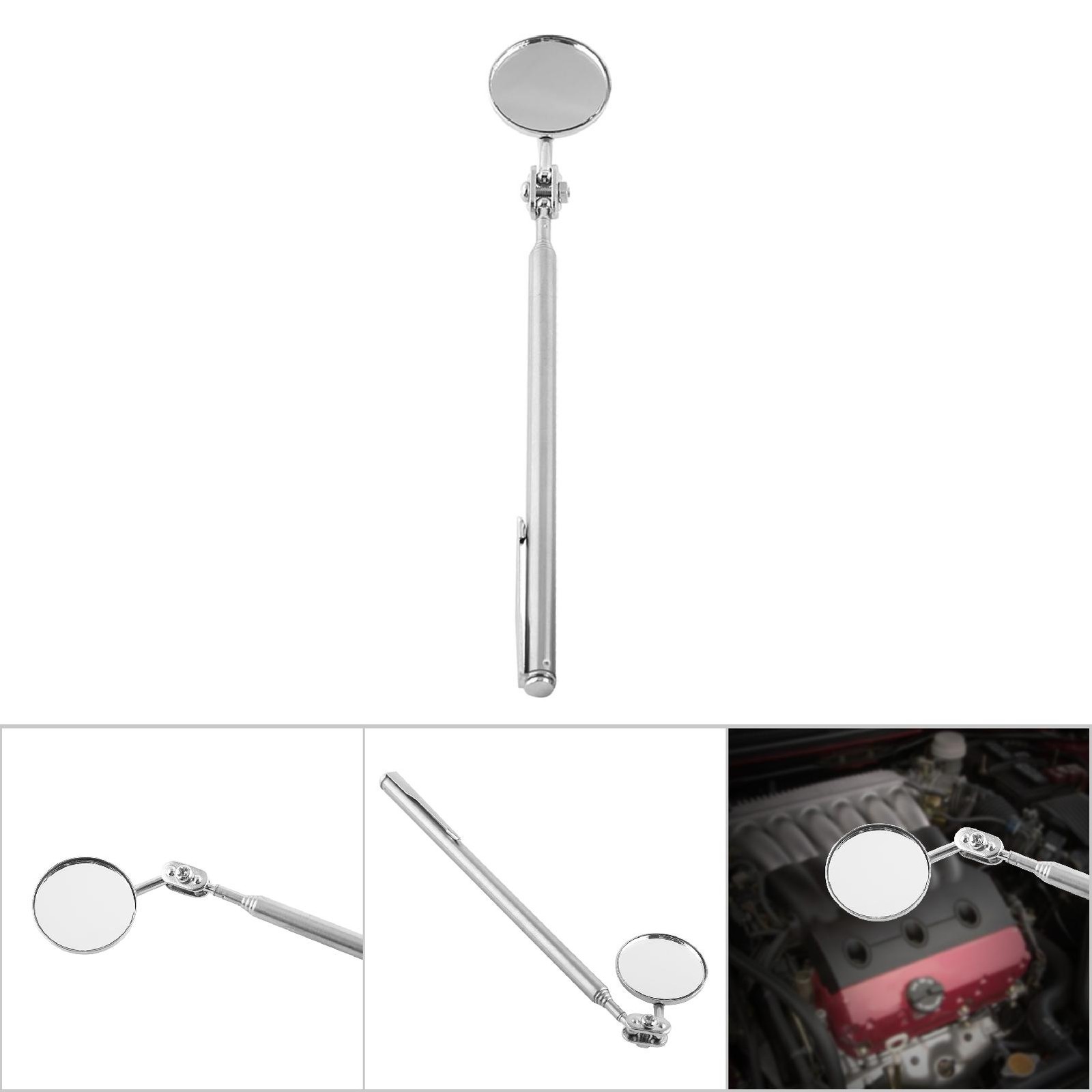 1 Pc Car Telescopic Inspection Mirror Extending Detection Hand Tool For Auto Mai