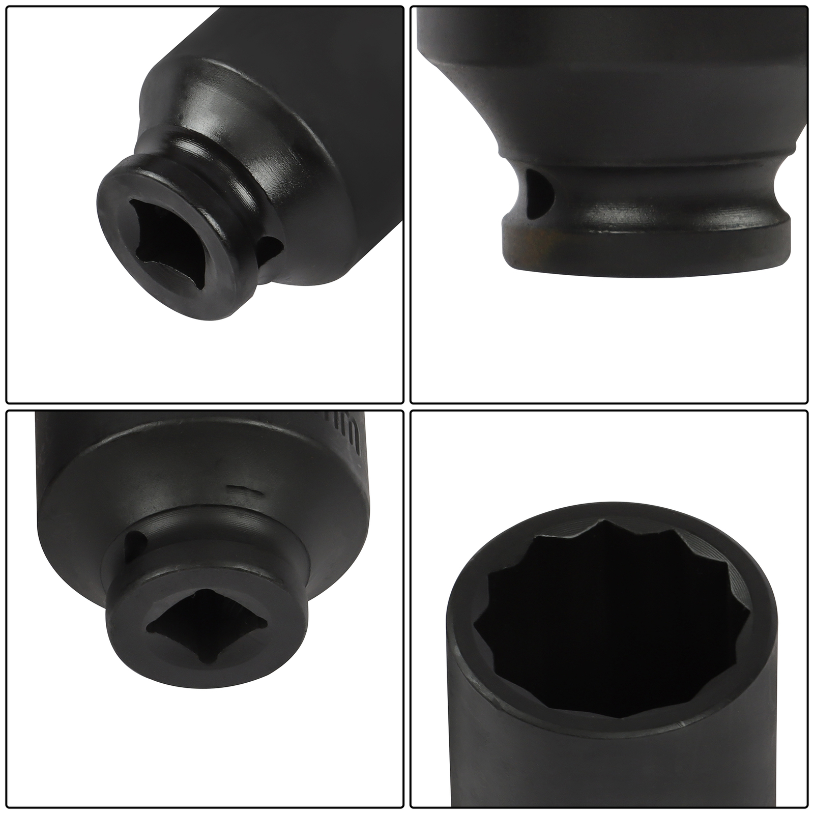 8Pcs 1/2″ Impact Socket Set 12 Point Drive Deep Spindle Axle Nut 29-39mm