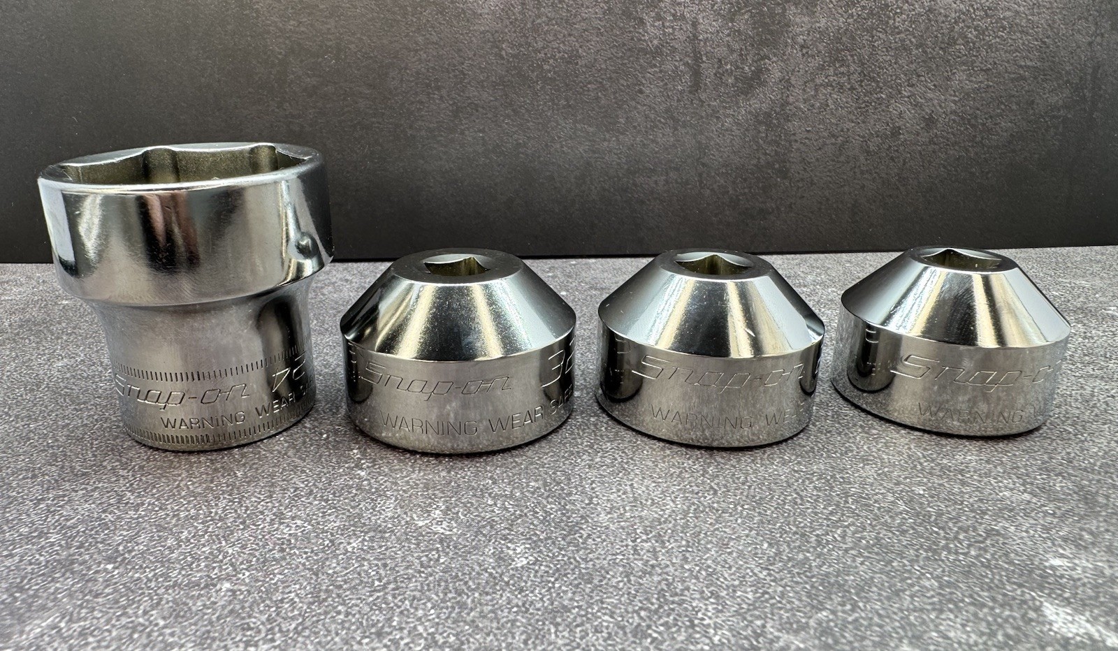 Snap-On OFSKIT, 24/27/35/36mm 4-piece Oil/Fuel Filter Socket Set