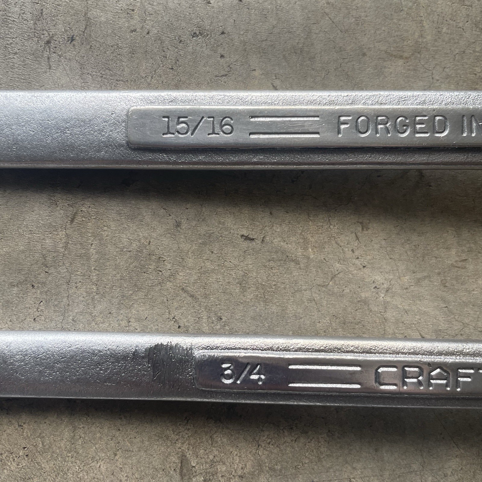 Vintage Craftsman 4pc 12 point SAE Double Offset Box End Wrench Set USA Made =V=
