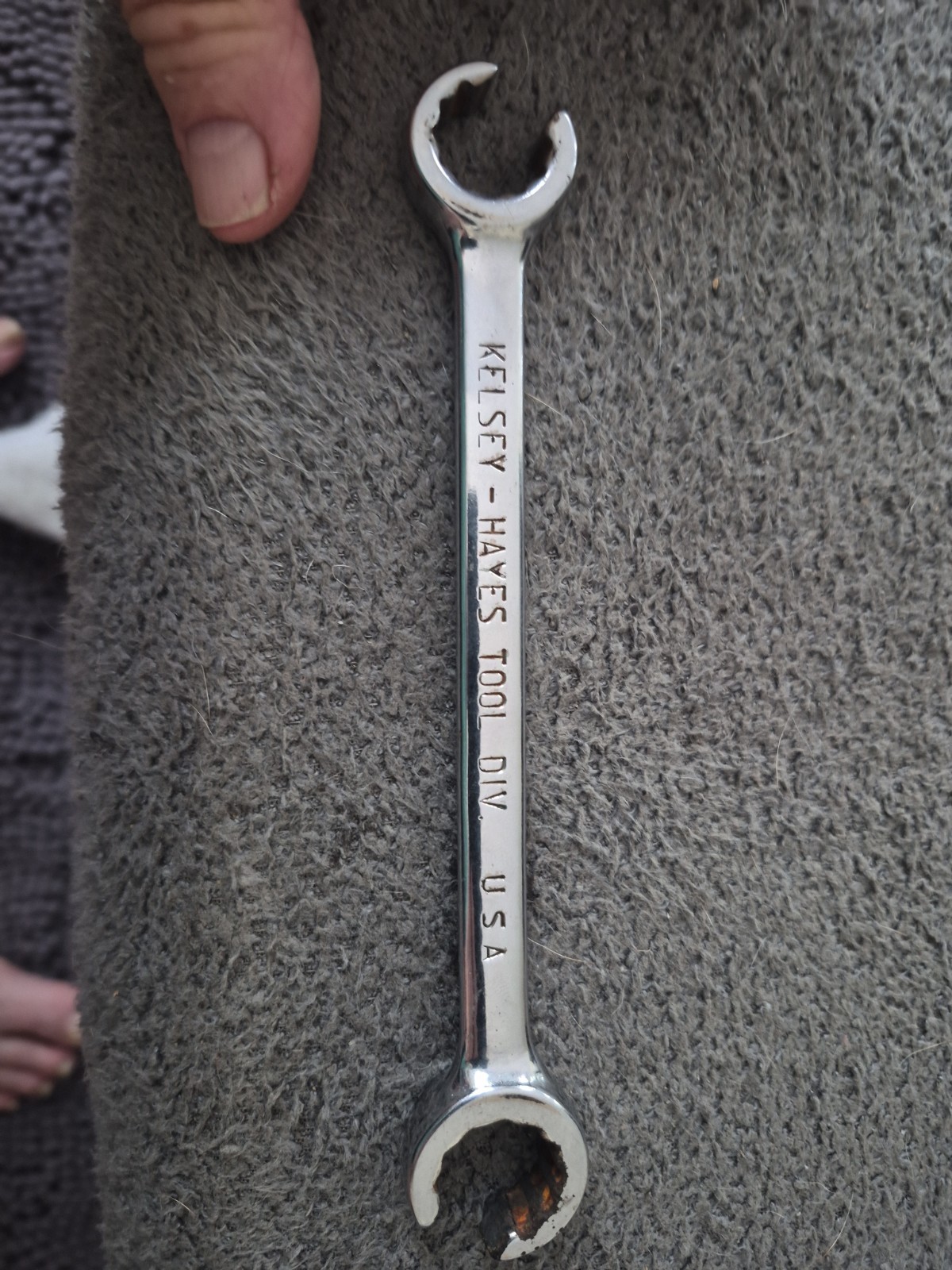 Vtg KELSEY-HAYES Loc-Rite▪️ 5/8″ x 11/16″ ▪️22327▪️ FLARE NUT WRENCH 🔸️ USA