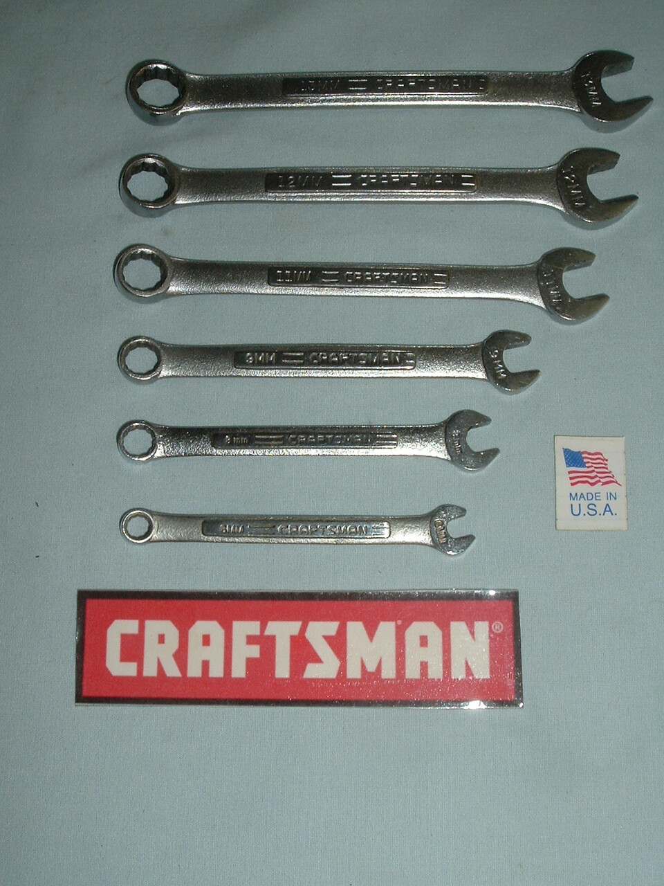 VINTAGE CRAFTSMAN #42909, 42912, 42913, 42915, 42916, 42917 METRIC WRENCH SET