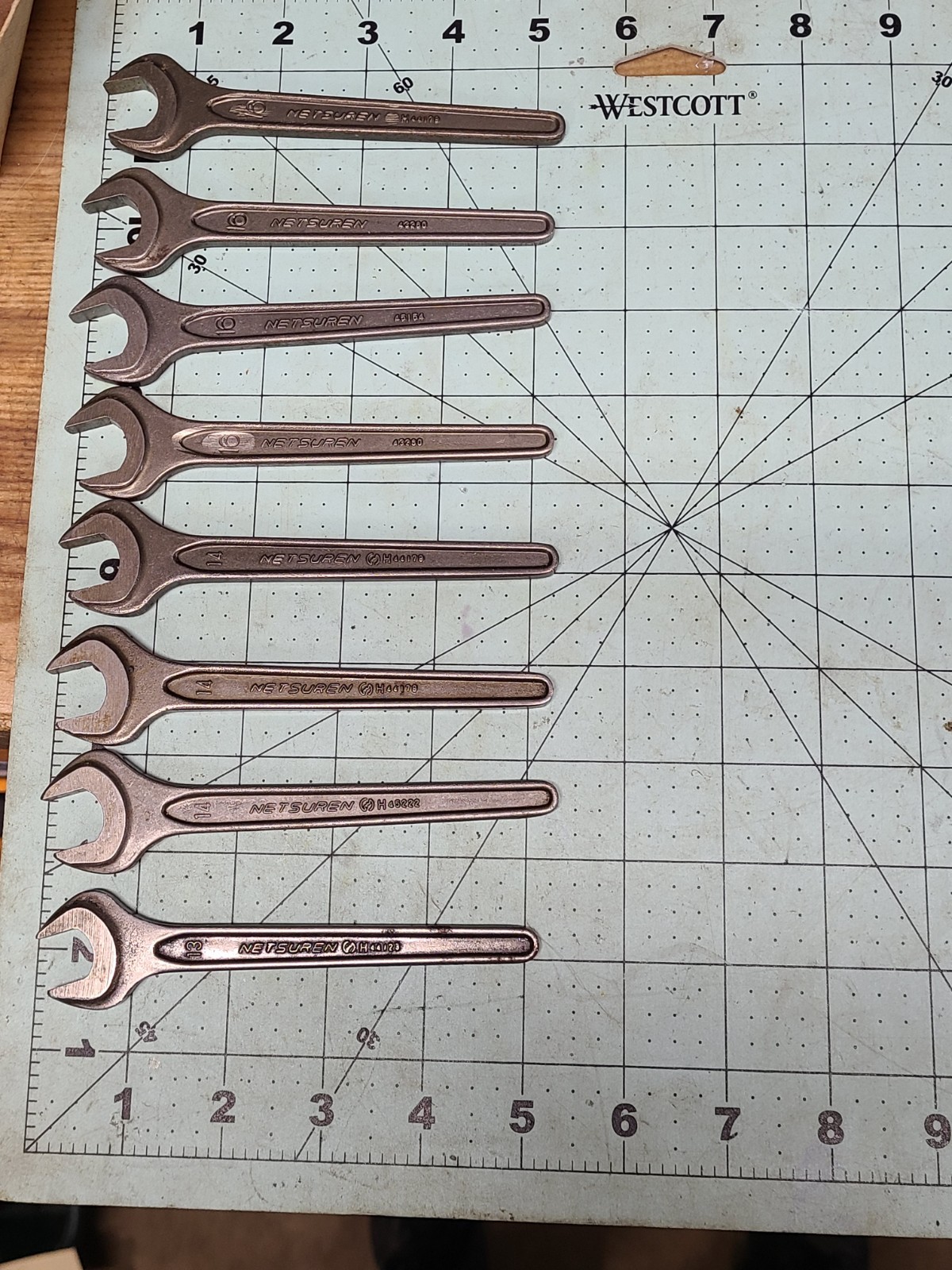 Netsuren Japan Wrench Spanner Lot of 8 Metric 13 14 16 mm Vintage Jis B 4630 NOS