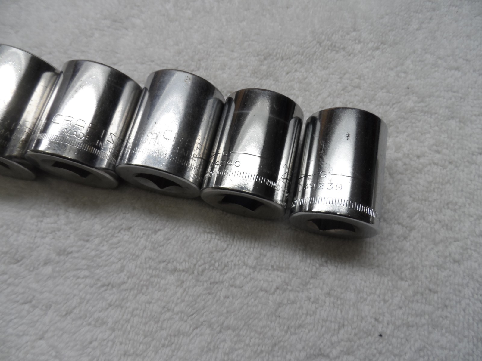 Craftsman 1/2″ Drive MM Socket Set, made USA, 12pt- 9 pcs (22-25,27,29,30,32,36)