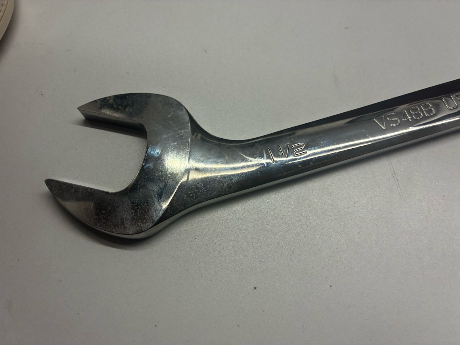 Snap-on Tools USA NEW 1-1/2″ SAE 4 Way Open-End Angle Head Chrome Wrench VS48B