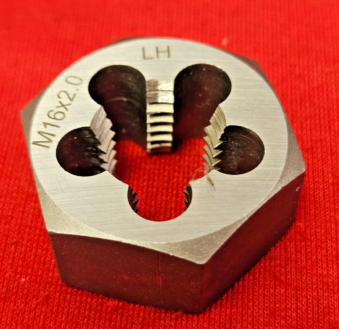 M16 X 2.0 16MM LEFT HAND 1.3″ Hex Rethread Die CS Alfa MHD70771L Metric