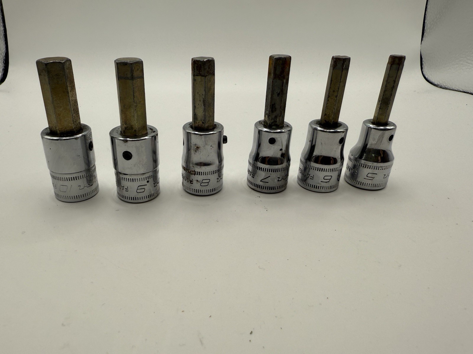Snap On Tools 3/8″ Drive Metric Hex Bit Socket Set (5-10 mm) Snap On Organizer