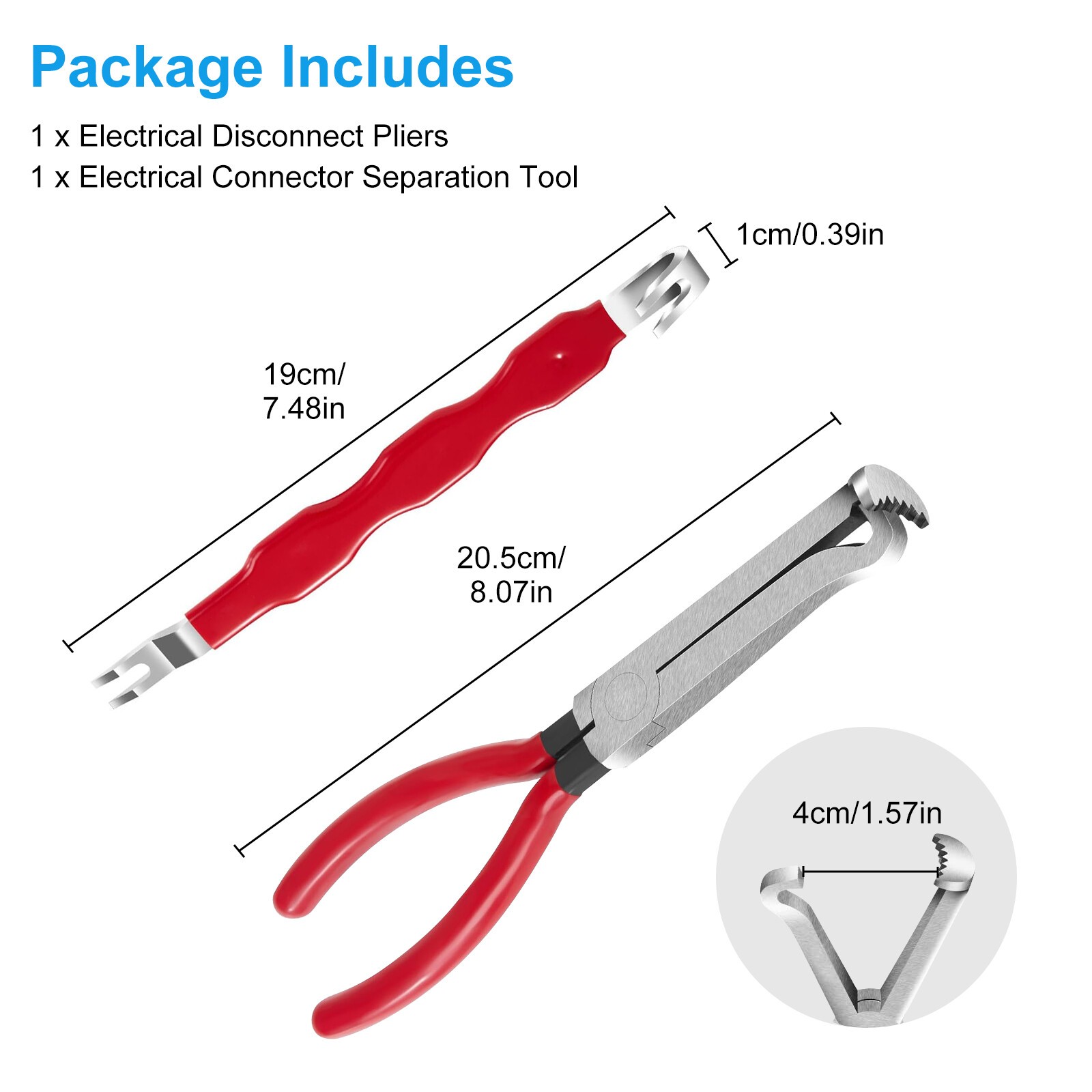 Pair Electrical Disconnect Pliers Connector Separator Terminal Plug Removal Tool